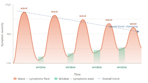 Diagram of waves and windows